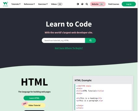 W3Schools home page